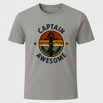 "Captain Awesome" Badge T-Shirt
