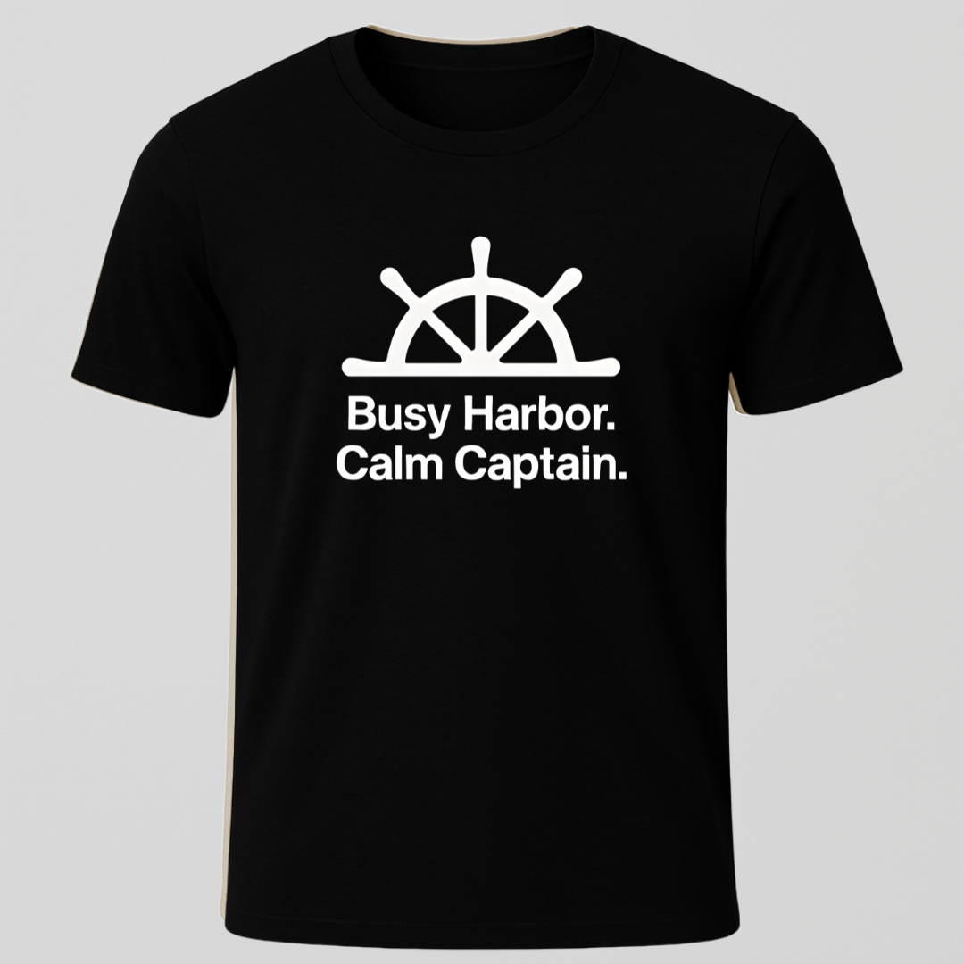 Busy Harbor Calm Captain T-Shirt