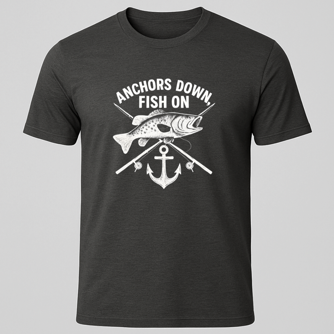 Anchors Down Fish On T-Shirt