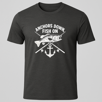Anchors Down Fish On T-Shirt