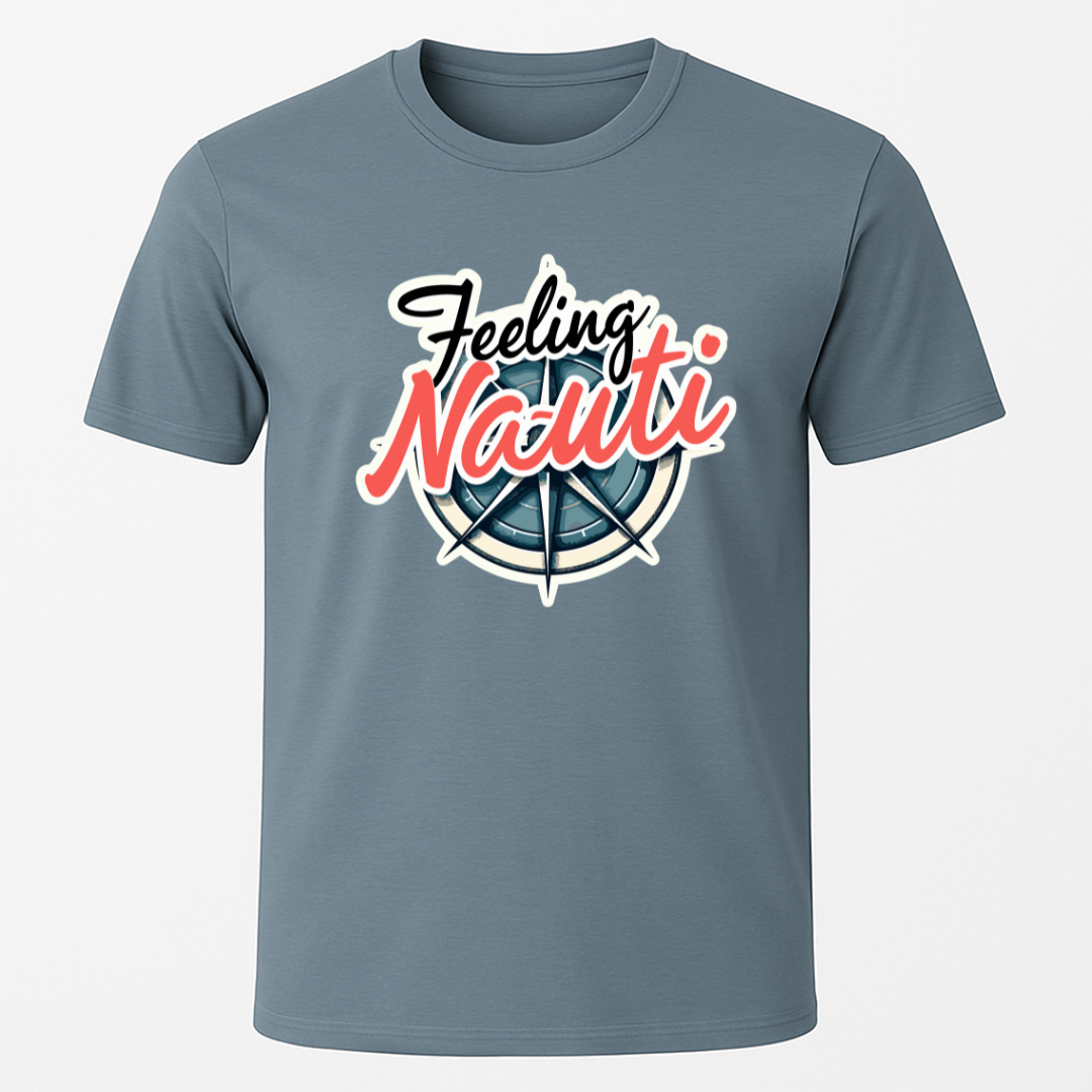 "Feeling Nauti" Compass Design T-Shirt